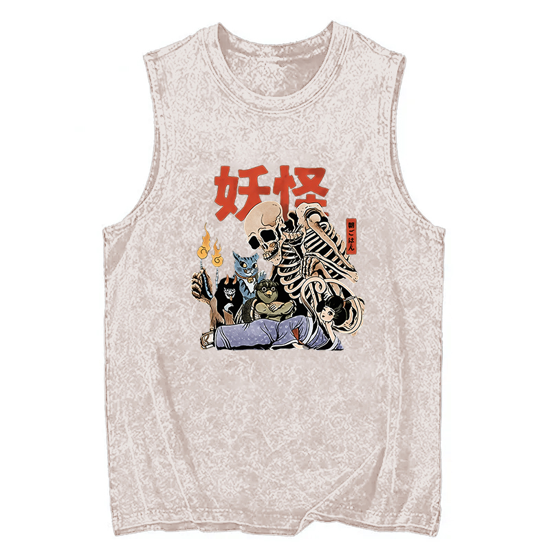Modecanvas The Yokai Club DTG Printing Washed Tank-modecanvas