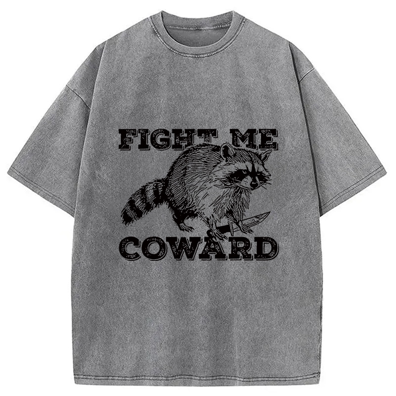 Modecanvas Raccoon With A Knife Washed T-Shirt