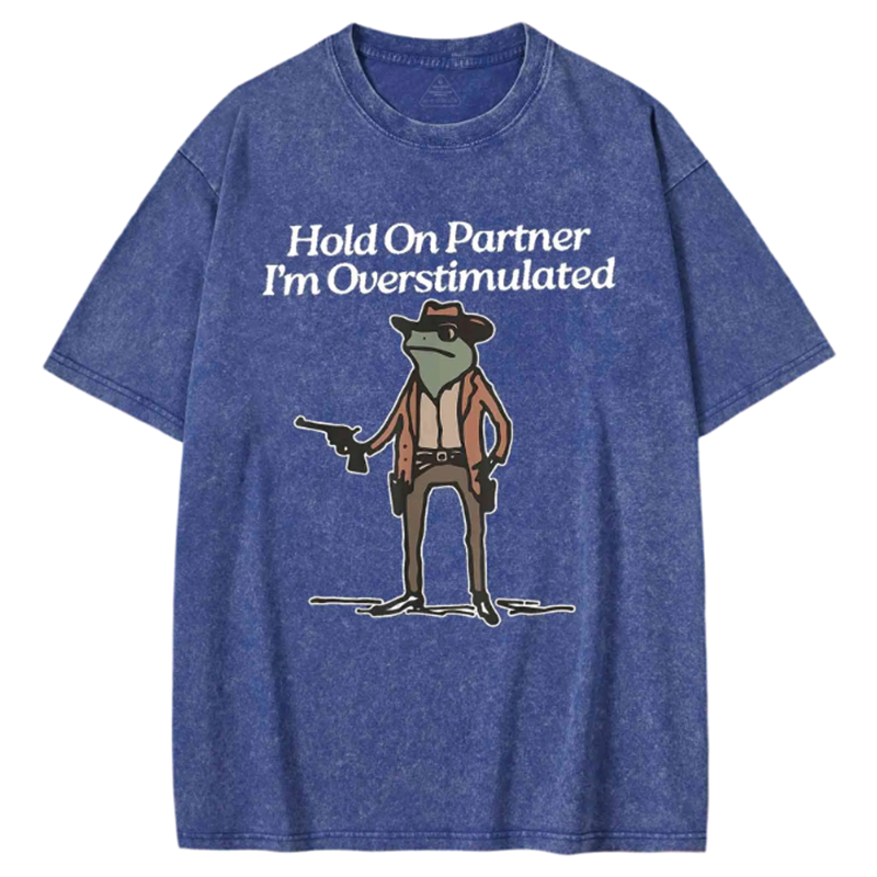 Modecanvas Hold on Partner Washed T-shirt
