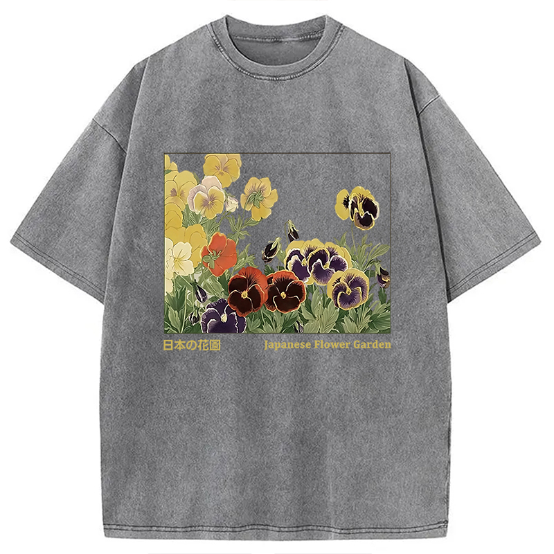 Modecanvas Beautiful Garden Washed T-Shirt