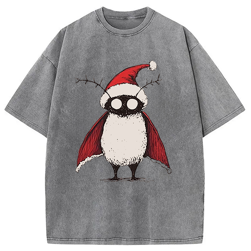 Modecanvas Mothman Christmas Washed T-Shirt
