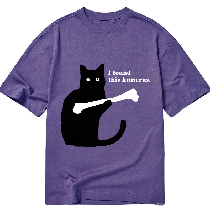Modecanvas Cat Finds Human Bones DTG Printing Classic T-Shirt-modecanvas