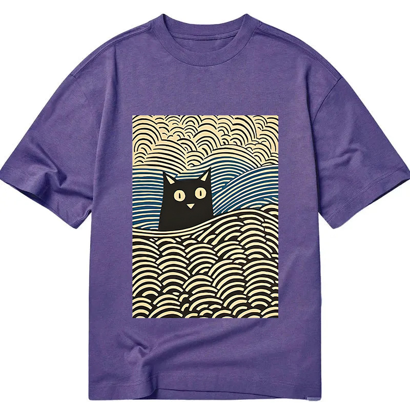 Modecanvas Kawaii Cat Japanese DTG Printing Classic T-Shirt-modecanvas