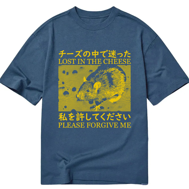 Modecanvas Lost in the Cheese Please Forgive Me DTG Printing Classic T-Shirt-modecanvas