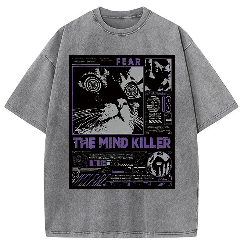 Modecanvas The Mind Killer DTG Printing Washed T-Shirt-modecanvas