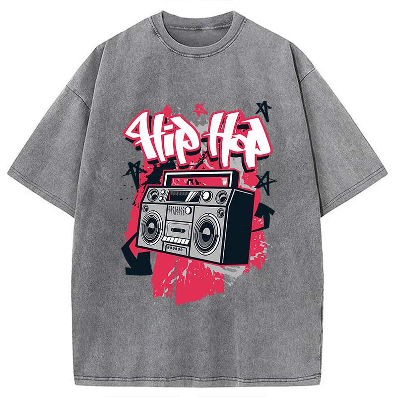 Modecanvas Hip Hop Style Washed T-Shirt