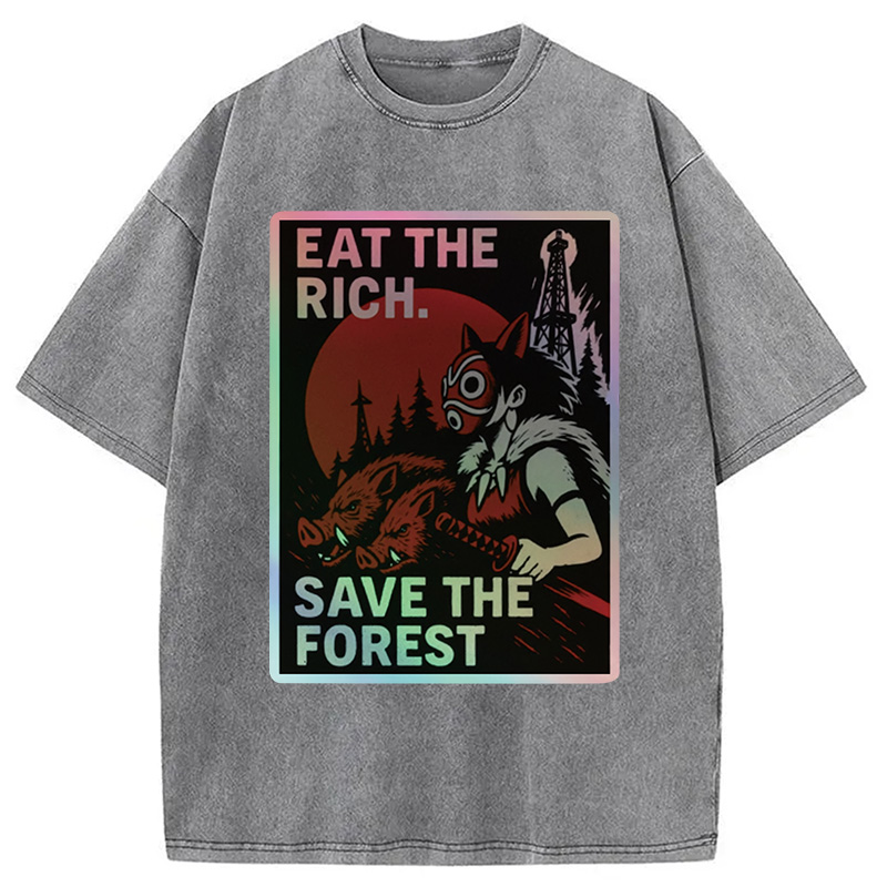 Modecanvas Eat The Rich Washed T-Shirt