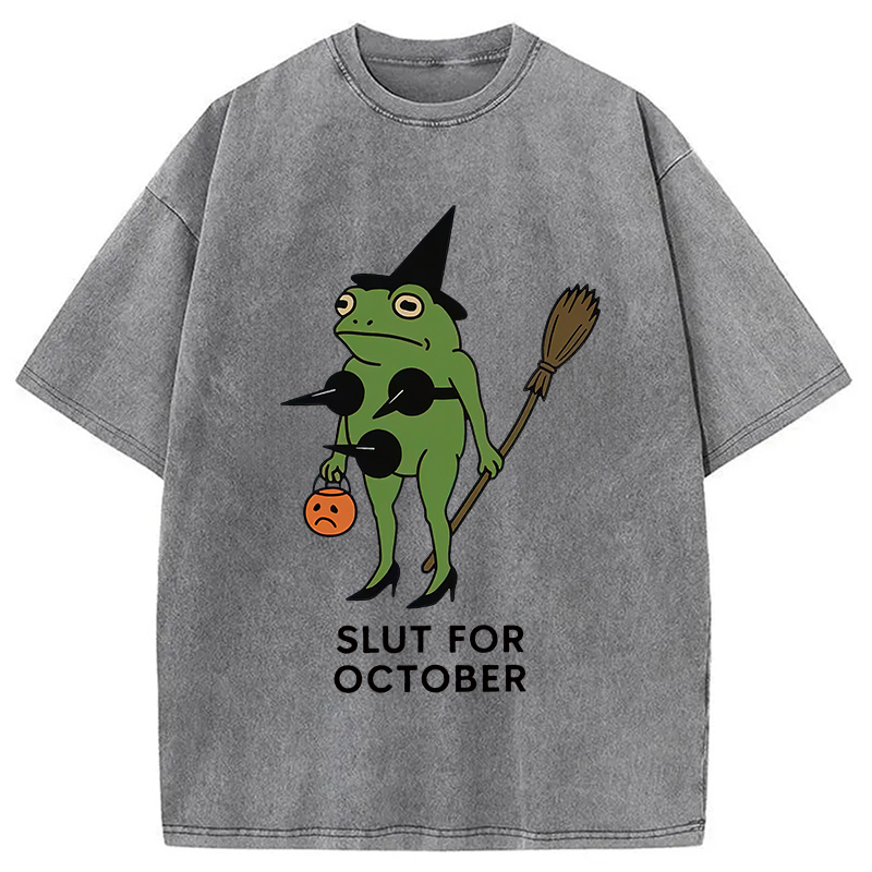 Modecanvas Slut For October Washed T-Shirt