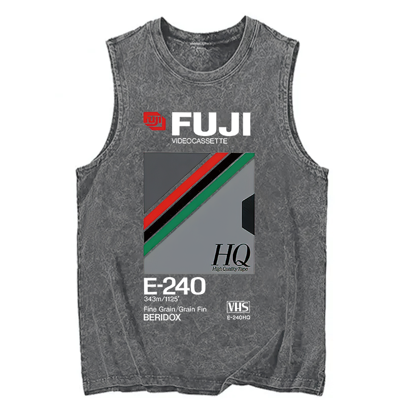 Modecanvas Retro VHS Tape Vaporwave Aesthetic Essential DTG Printing Washed Tank-modecanvas