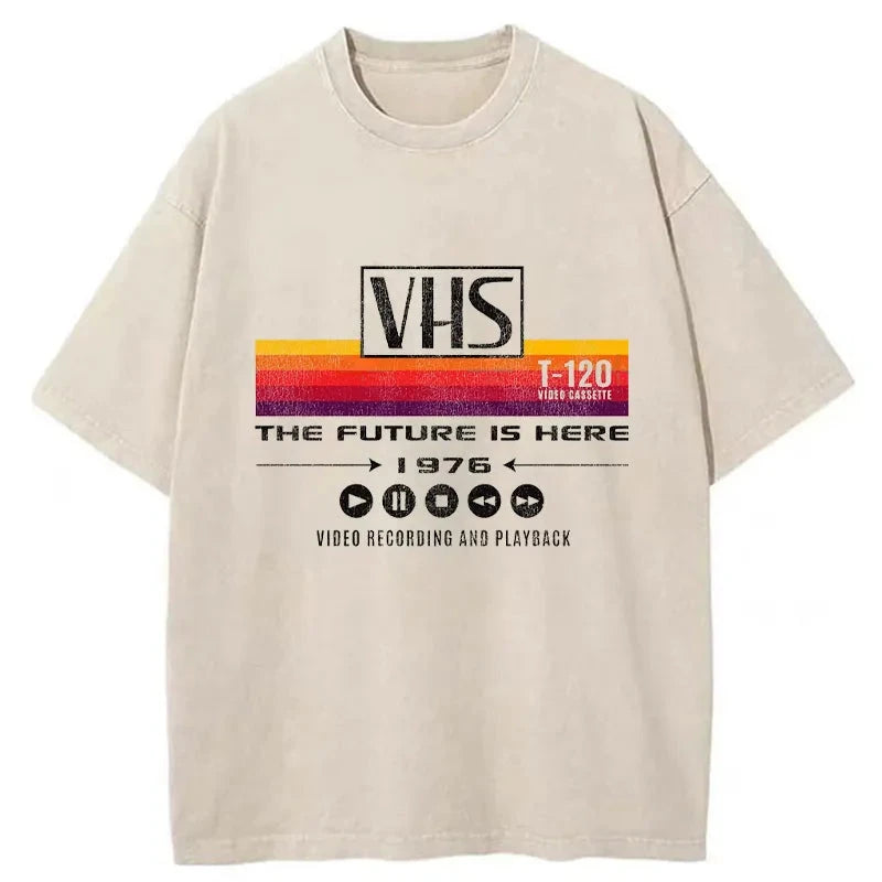 Modecanvas The Future Is Here Japanese Washed T-Shirt-modecanvas