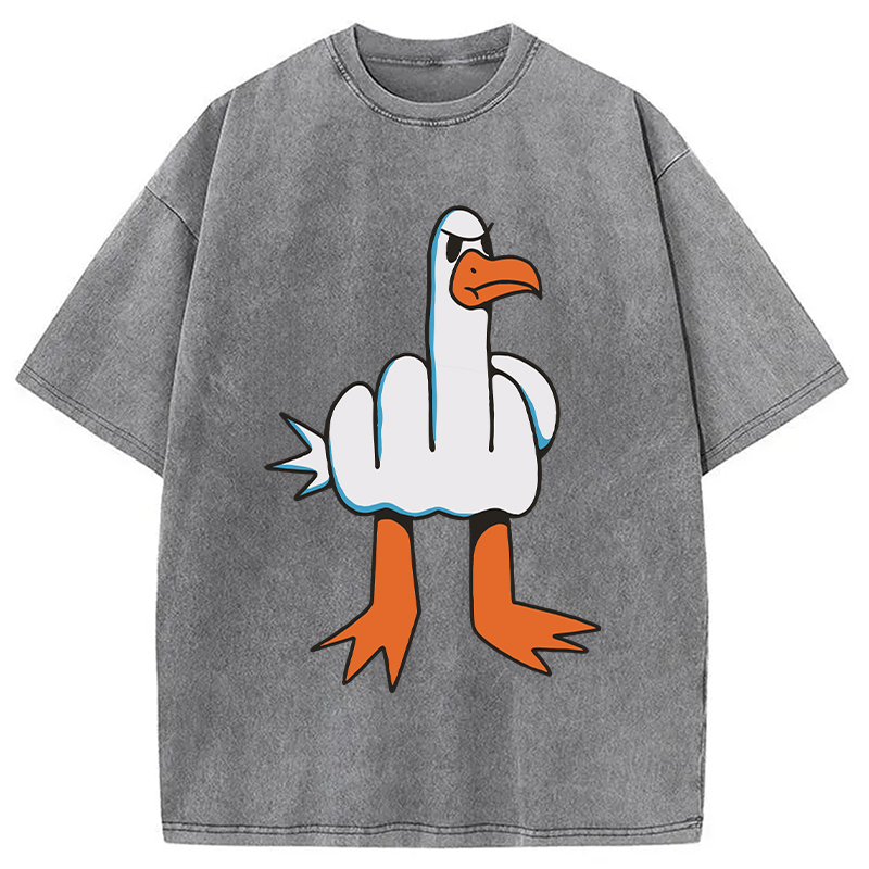 Modecanvas Rude Seagull Washed T-Shirt