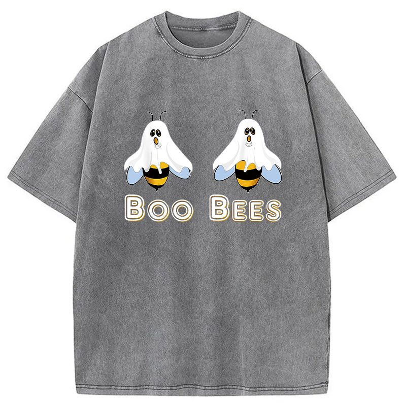 Modecanvas Cute Funny Boobees Halloween Washed T-Shirt