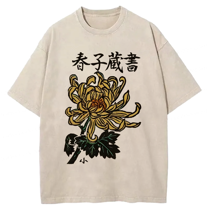 Modecanvas Spring Chrysanthemum Washed T-Shirt