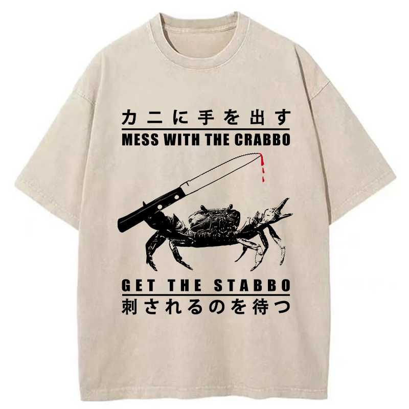 Modecanvas Mess With The Crab Washed T-Shirt