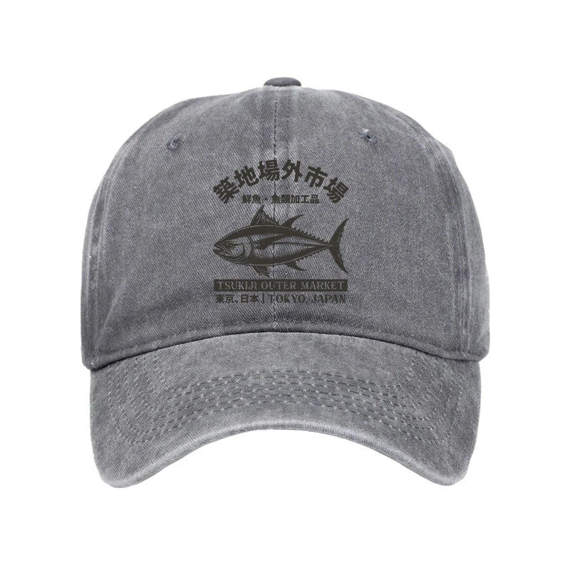 Modecanvas Sakana Tsukiji Fish Market Washed Cap-modecanvas