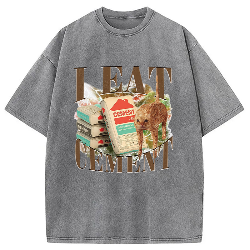Modecanvas Unhinged I Eat Cement Washed T-Shirt