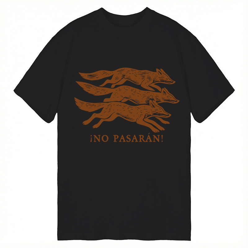 Modecanvas No Pasaran! Anti-Fascist Fox DTG Printing Classic T-Shirt