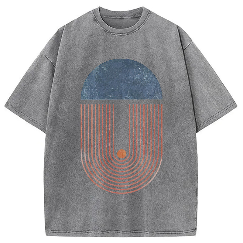 Modecanvas Abstract Art Washed T-Shirt