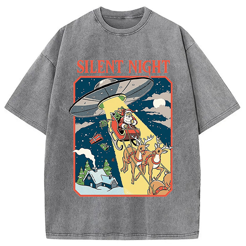 Modecanvas Silent Night Washed T-Shirt
