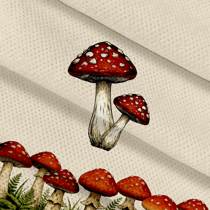 Modecanvas Red Mushrooms Jersey Short