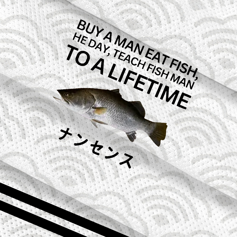 Modecanvas Buy a Man Eat Fish Jersey Short