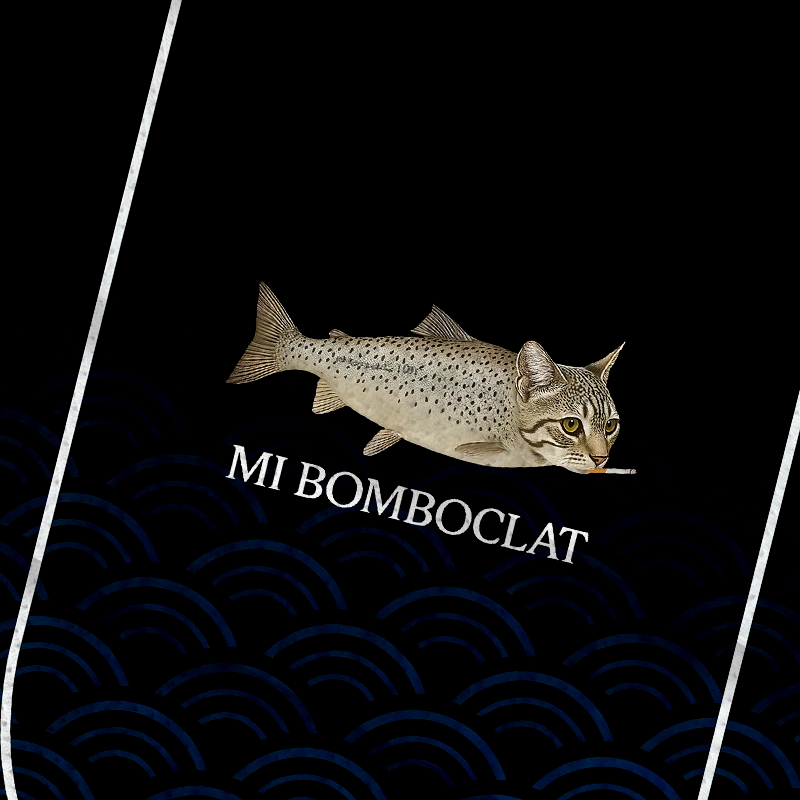 Modecanvas Bomboclat Fish Cat Meme Jersey Short