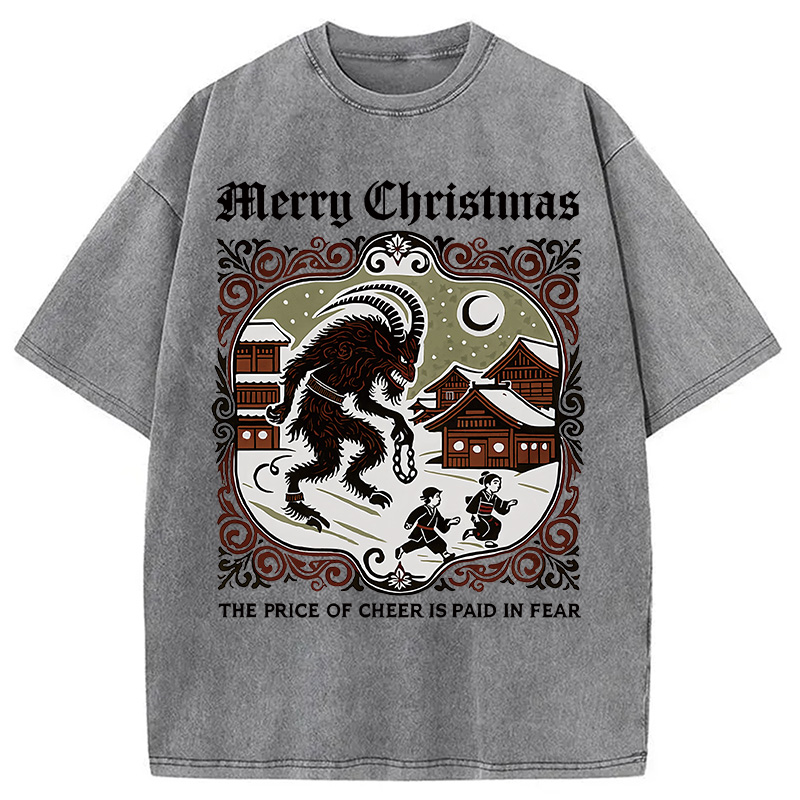 Modecanvas The Price of Cheer is Paid in Fear Washed T-Shirt