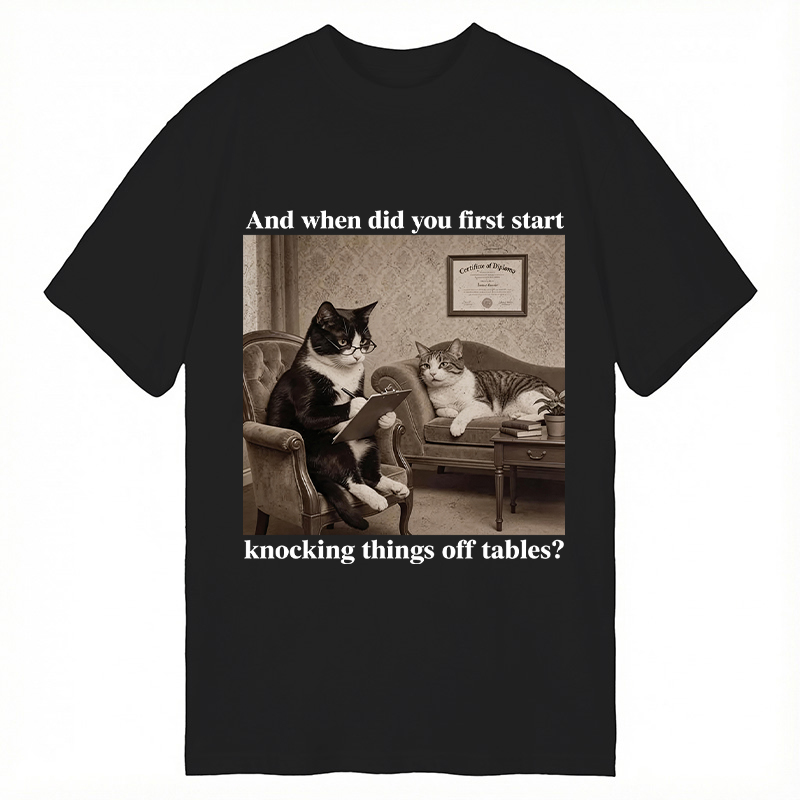 Modecanvas Sarcastic Cat DTG Printing Classic T-Shirt