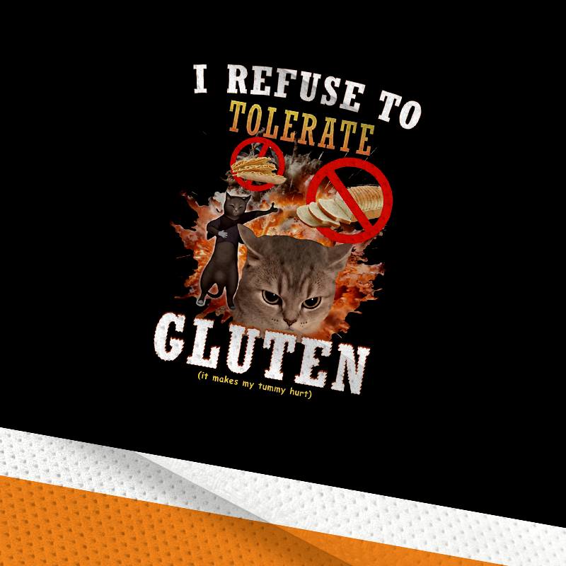 Modecanvas I Refuse to Tolerate Gluten Jersey Short