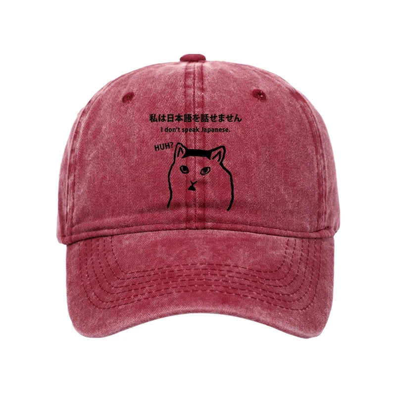Modecanvas I Don't Speak Japanese Washed Cap-modecanvas