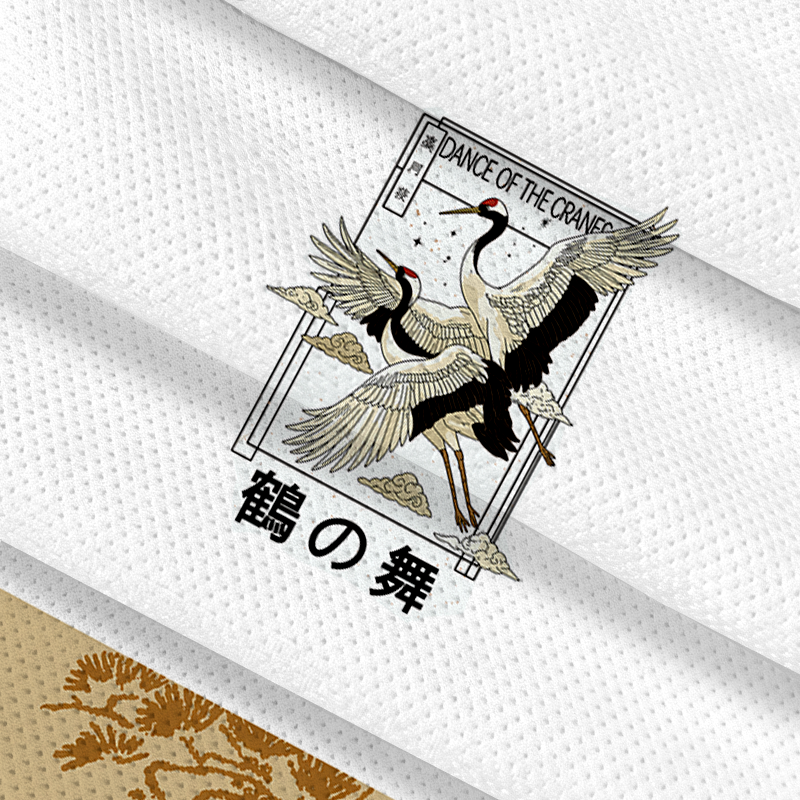 Modecanvas Ancient Pines & Cranes Jersey Short
