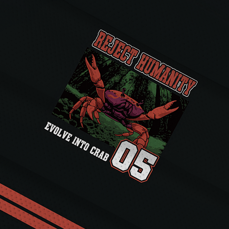 Modecanvas Crab Meme Jersey Short