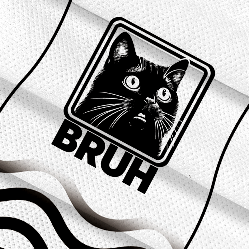 Modecanvas BRUH Cat Jersey Short