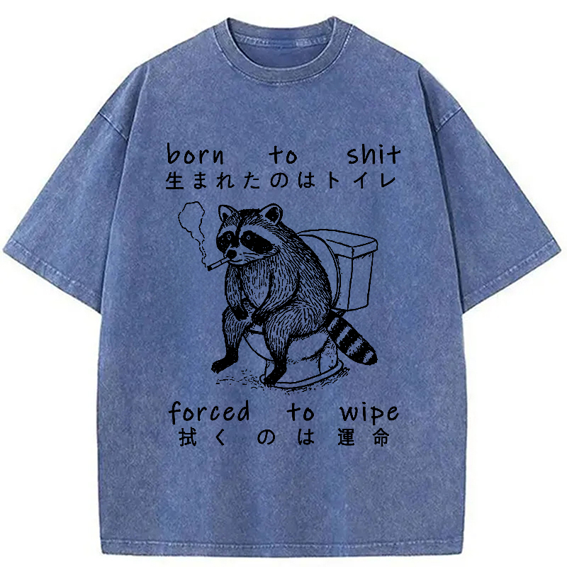 Modecanvas Decadent Raccoon Washed T-Shirt