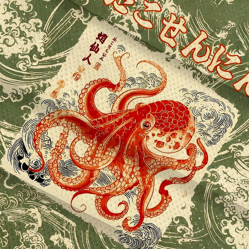 Modecanvas Octopus Sage Jersey Short