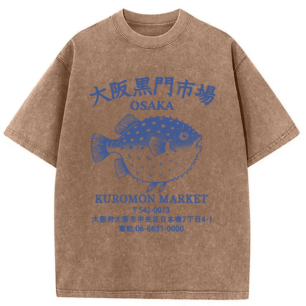 Modecanvas Osaka Fish Market Washed T-Shirt