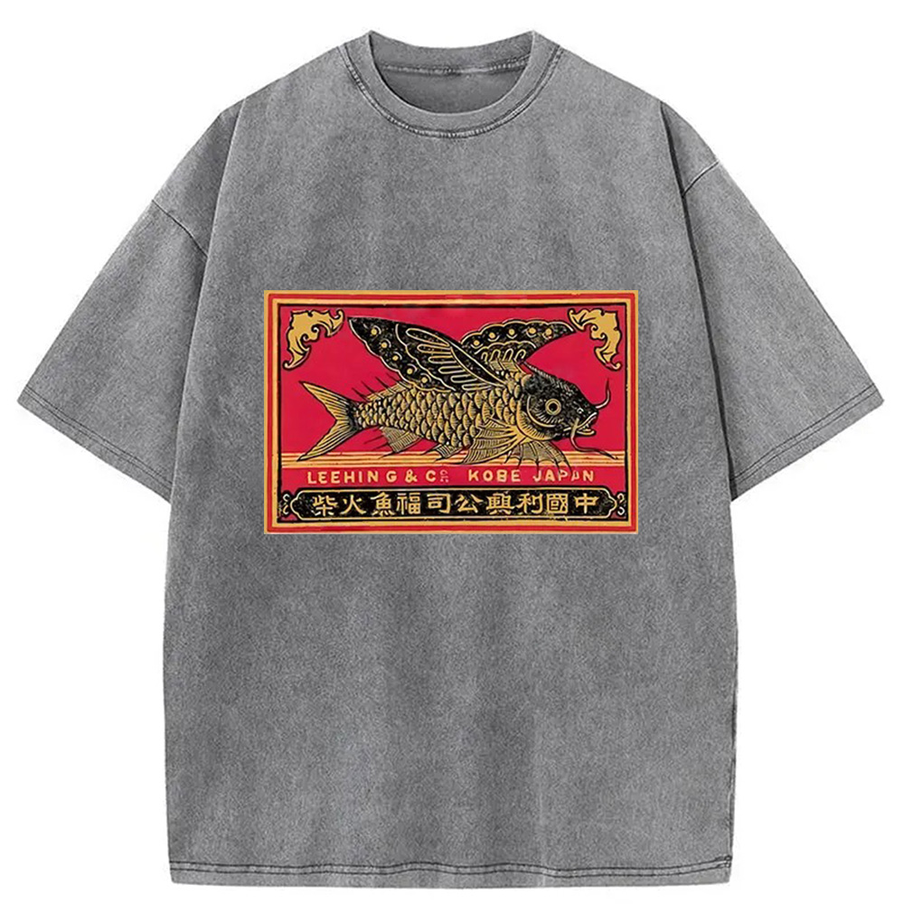 Modecanvas Flying Fish Washed T-Shirt