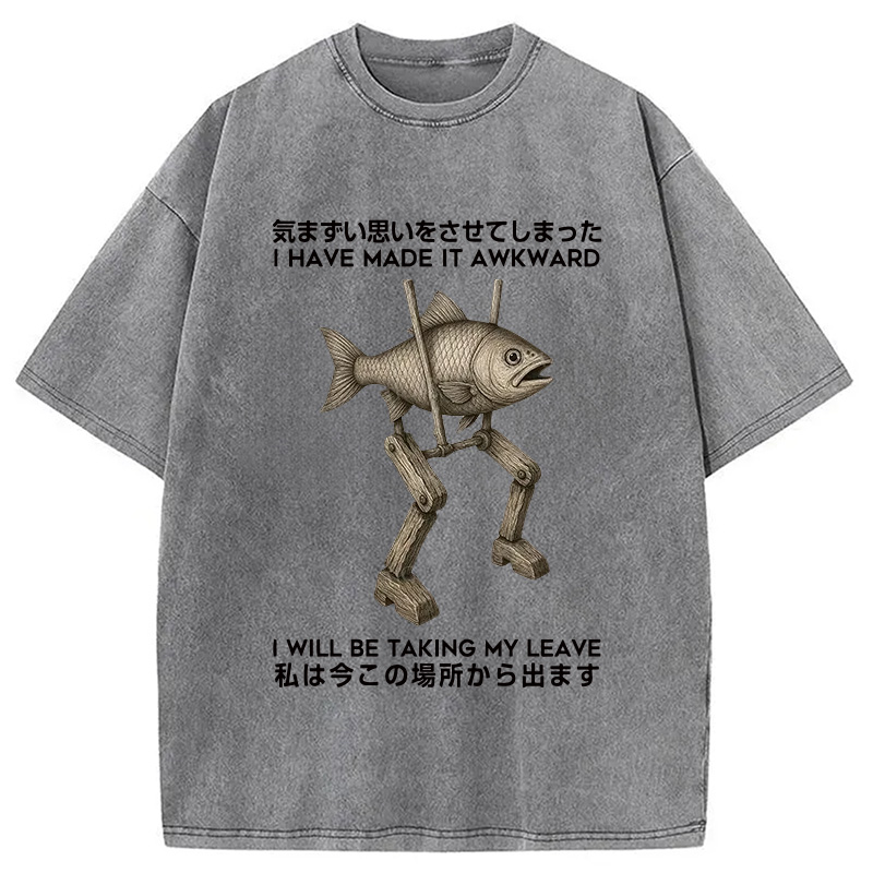 Modecanvas I Have Made It Awkward Washed T-Shirt