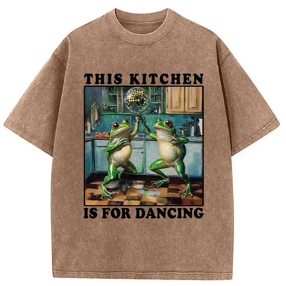 Modecanvas This Kitchen Is For Dancing Washed T-Shirt