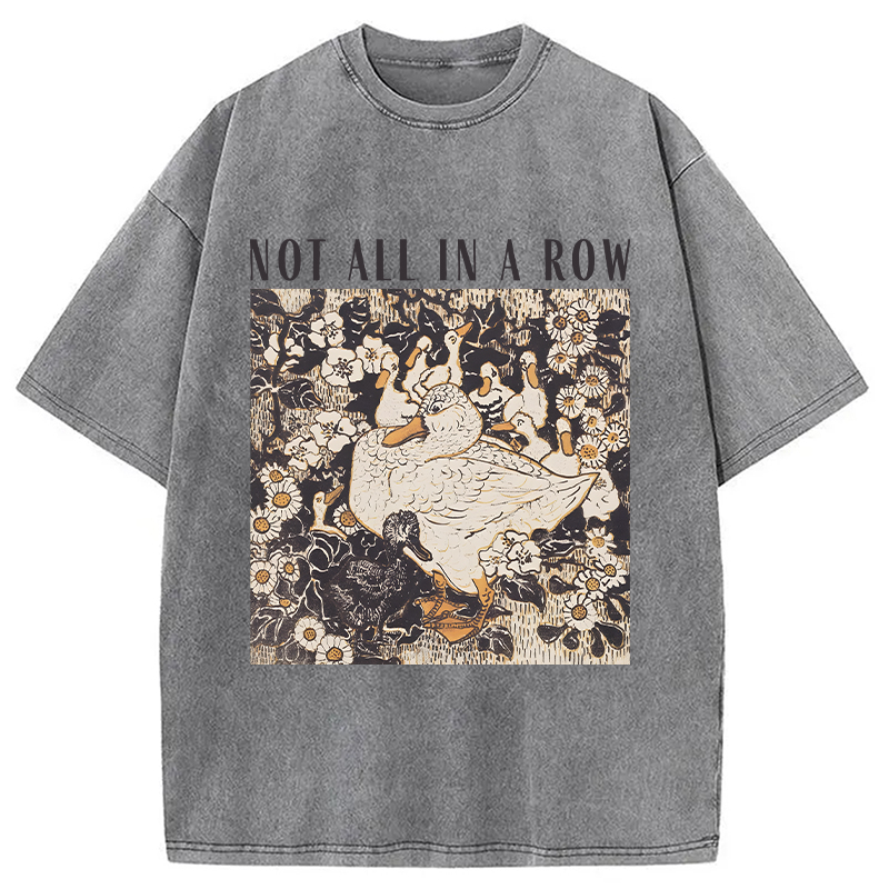 Modecanvas Ducks Not in A Row Washed T-Shirt