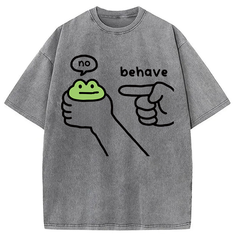 Modecanvas Dishonest Frog Washed T-Shirt