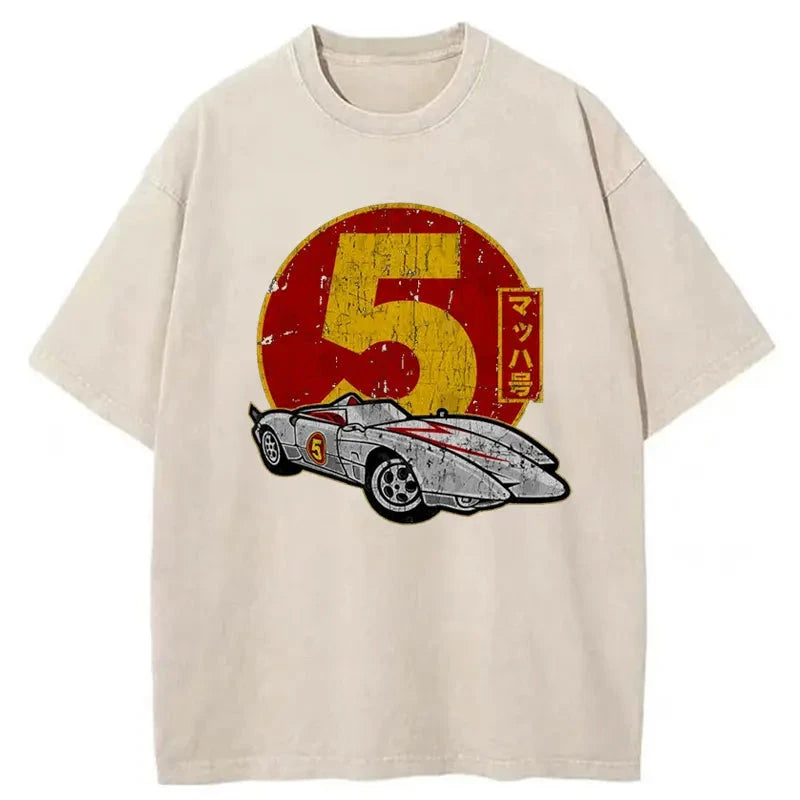 Modecanvas Speed Racer Japan Washed T-Shirt-modecanvas