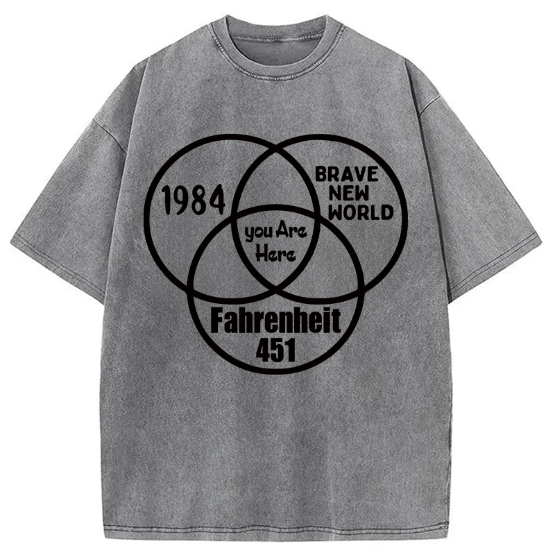 Modecanvas Multidimensional Thinking Washed T-Shirt