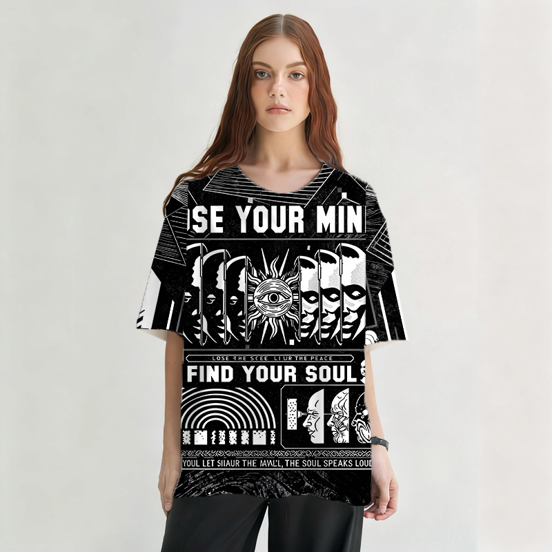 Modeocanvas Lose Mind Find Soul All Over Print T-shirt-modecanvas