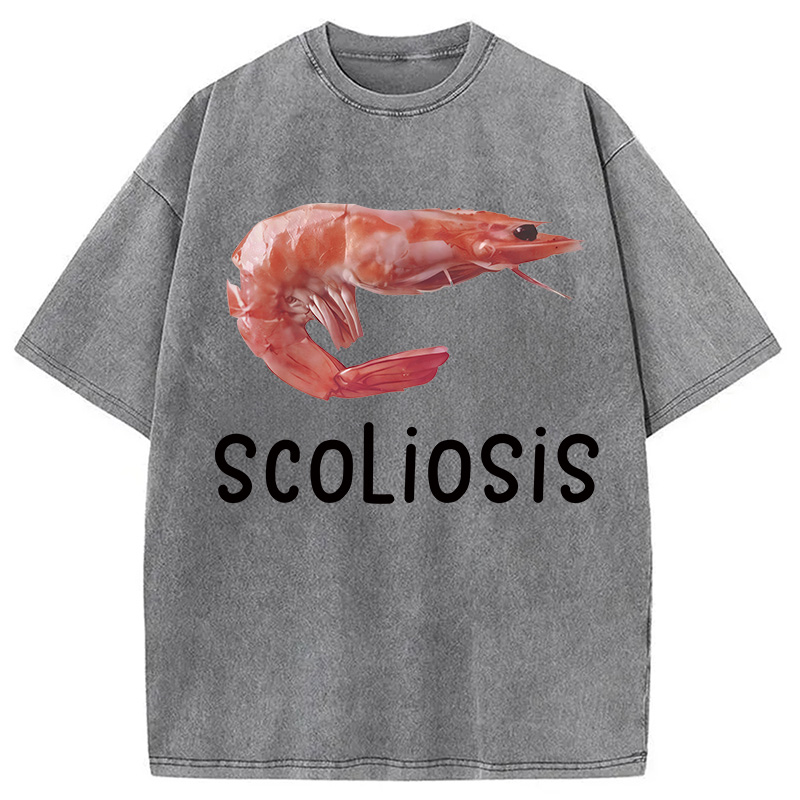 Modecanvas Scoliosis Washed T-Shirt