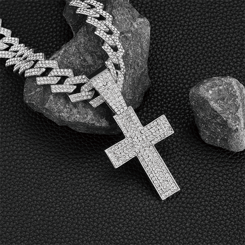 Modecanvas Cross Rhombus Hip-hop Necklace