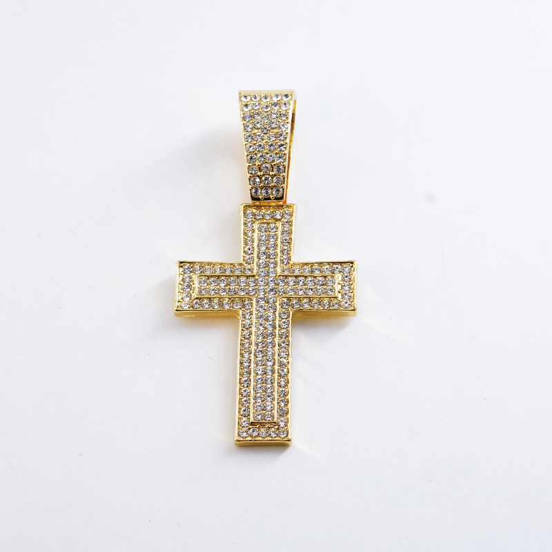 Modecanvas Cross Rhombus Hip-hop Necklace
