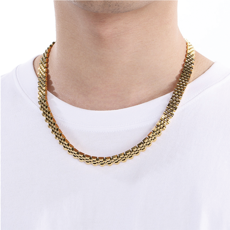 Modecanvas Titanium Steel Geometric Hip-hop Necklace
