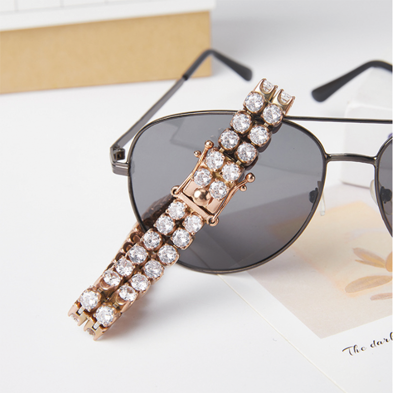 Modecanvas Double-layer Zircon Hip-hop Bracelet