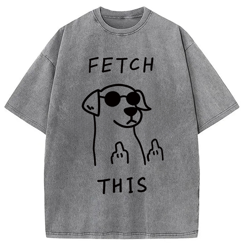 Modecanvas Rebellious Dog Washed T-Shirt-modecanvas